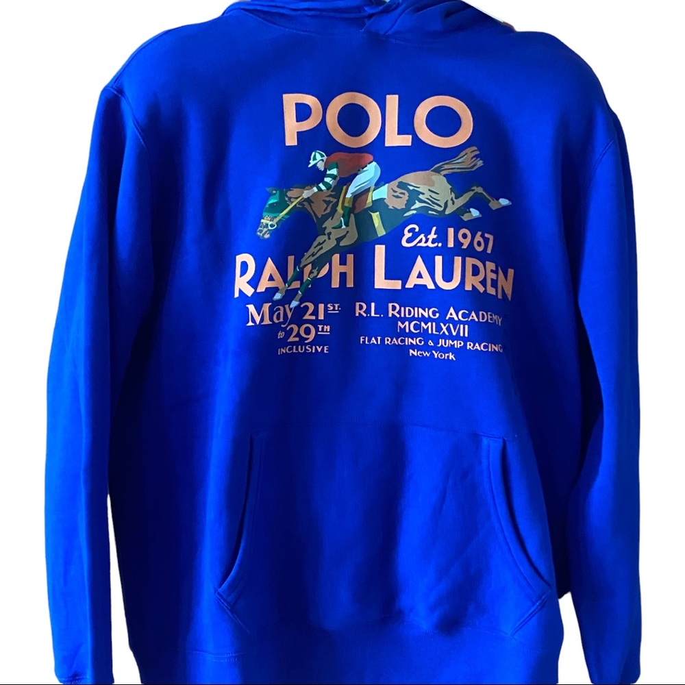 Polo by Ralph Lauren Blue Graphic Hoodie - Picture 2 of 11